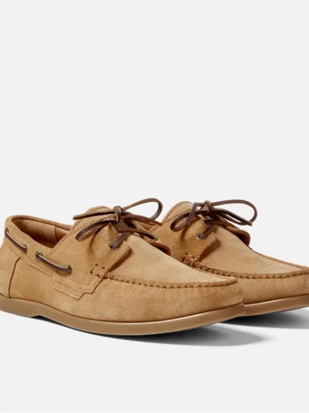 Men's Suede Boat Shoes in Tan by Dune & Dextor